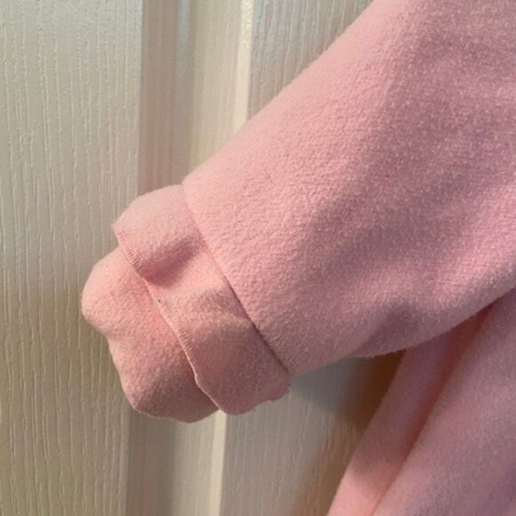Florence Eiseman Girls Pink Fleece Ruffle Front Hooded Dress Coat Size 12 Months - Picture 9 of 12